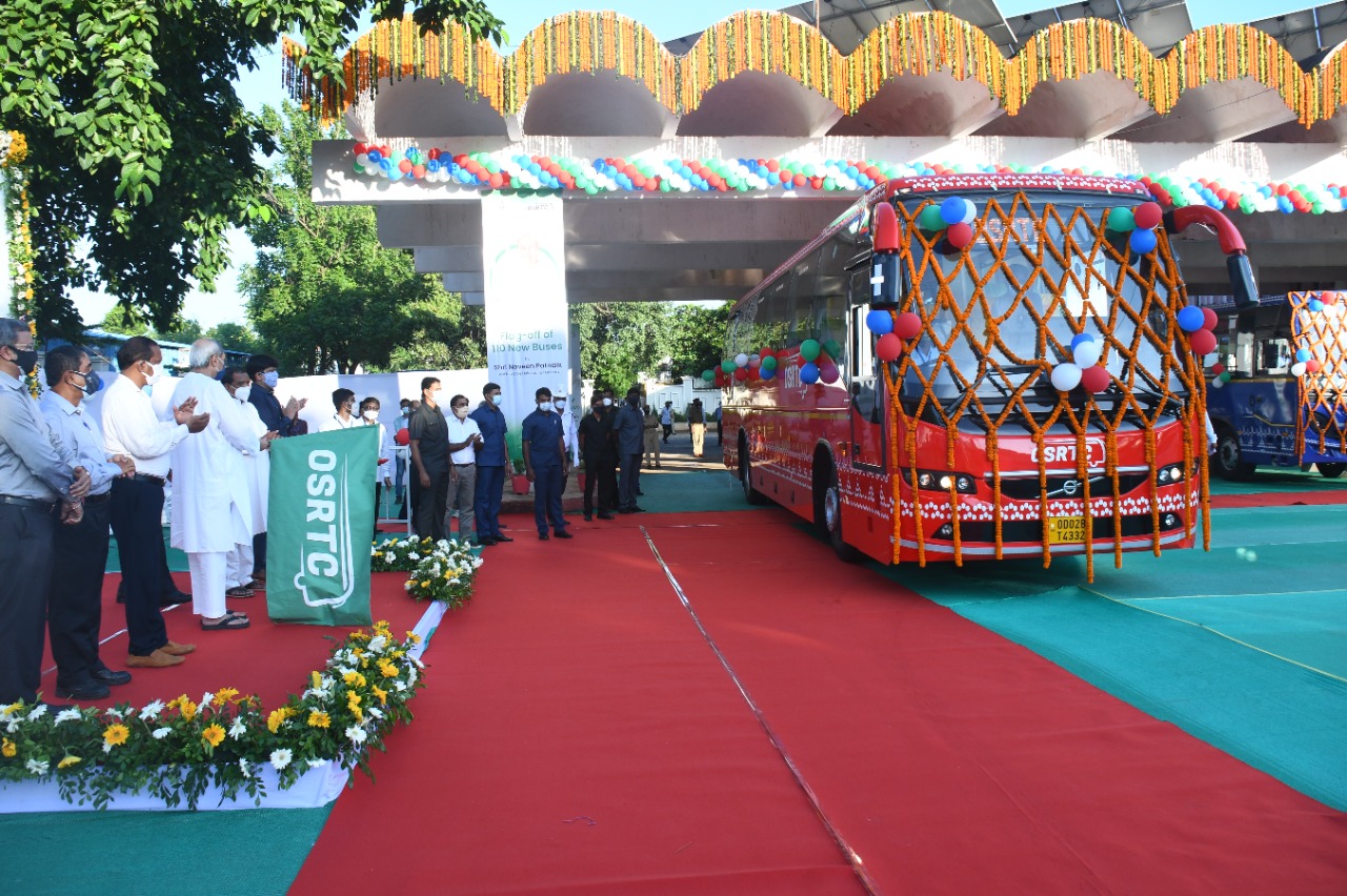 Naveen Flags Off 110 New OSRTC Buses Inaugurates 2 State Of The Art Mo