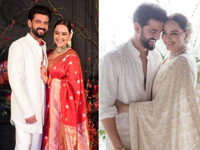 Newlyweds Sonakshi Sinha And Zaheer Iqbal Pose For Paparazzi At