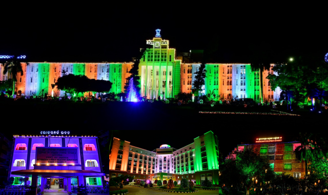 IN PICS: Major Buildings In Bhubaneswar Illuminated With Tricolor ...