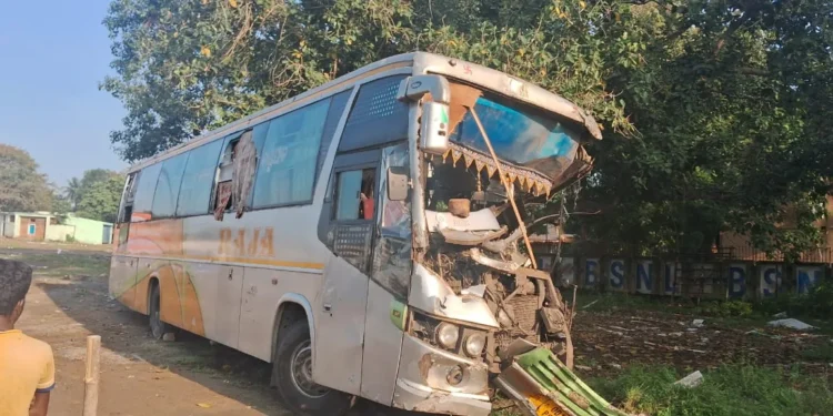 Bus Crashed into Truck