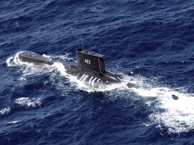 Missing submarine's search