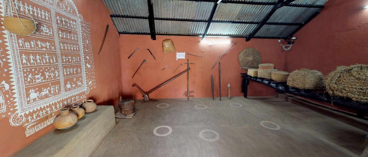 State Tribal Museum Displays Outdoor Of Lanjia Saora House In Virtual Mode