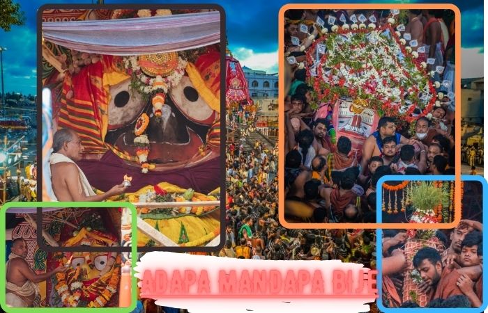 Holy Trinity Taken To ‘Adapa Mandapa’ In Gundicha Temple