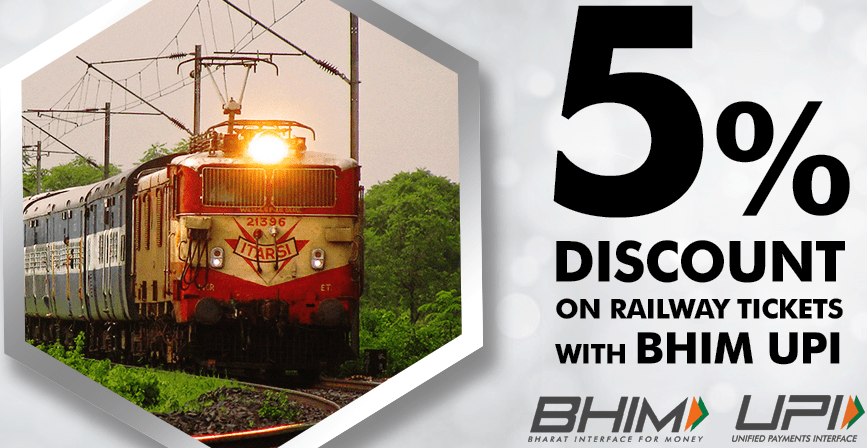 5% Discount On Booking Of Train Tickets
