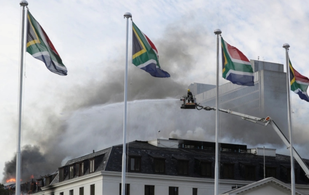 Fire at South Africa’s parliament