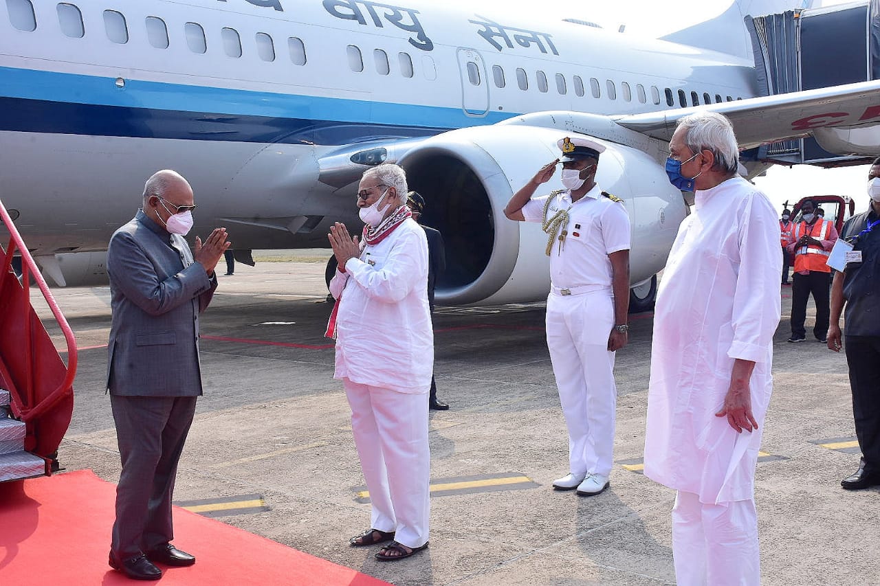 President Kovind At Bhubaneswar Airport