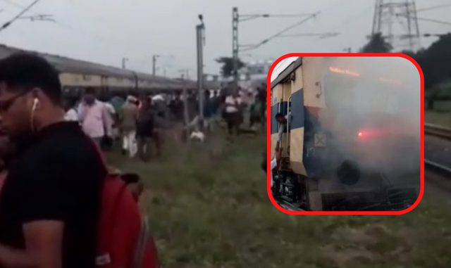 Passenger Train Catches Fire