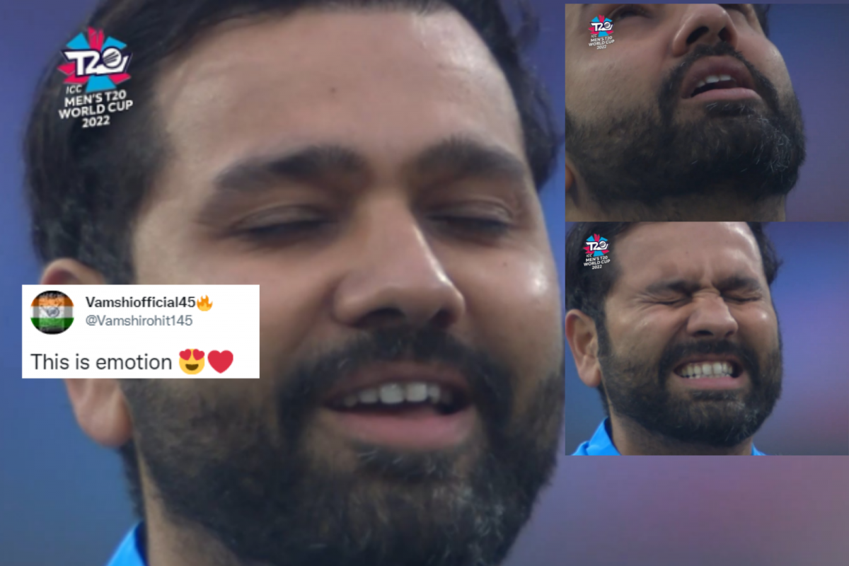 T20 World Cup India Vs Pakistan Rohit Sharma Gets Emotional During National Anthem Video Goes