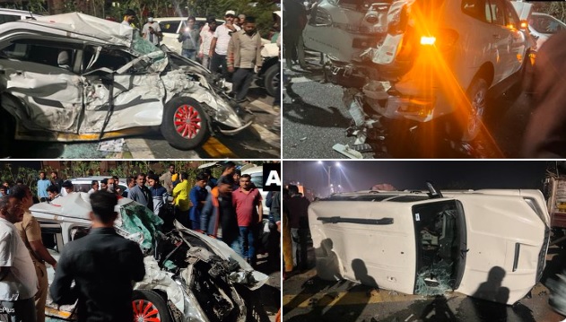 Kecelakaan Besar Di Pune-Bengaluru Highway;  Beberapa Terluka, 48 Kendaraan Rusak