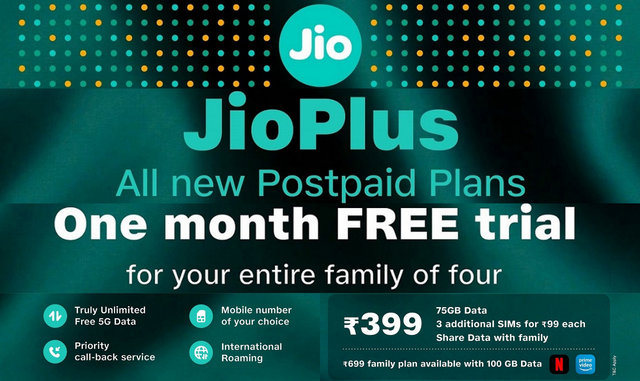 Jio postpaid family plans