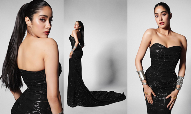 Janhvi Kapoor sizzles in off-shoulder black gown | Pragativadi | Odisha ...