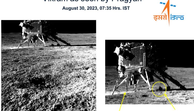 Chandrayaan-3 Mission: Pragyan Rover Clicks Image Of Vikram Lander On ...