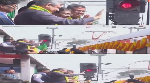 President Murmu flags off three new trains at Badampahar Railway Station