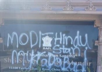 Hindu temple defaced in California with anti-India graffiti