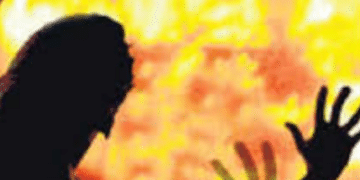 Durga Puja Pandal Fire