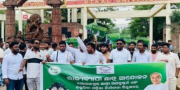 BJD protest against crimes on women