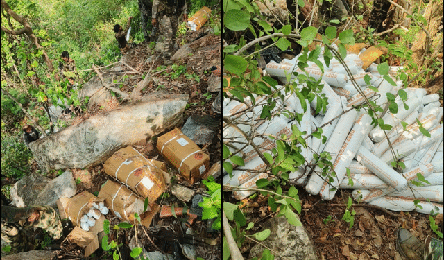 Maoist-looted explosives recovery