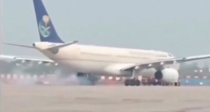 Saudi Airlines flight mishap