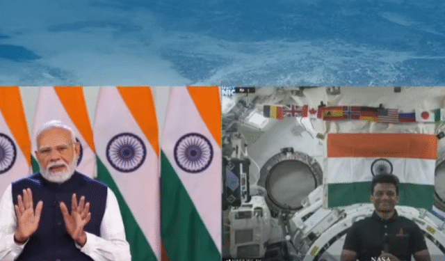 PM Modi interacts with astronaut Shubhanshu Shukla