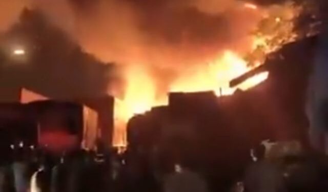 Navi Mumbai truck terminal fire