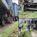 Limestone-Laden Train Derails