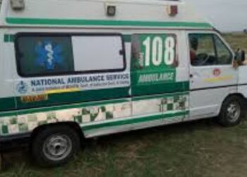 108 ambulance fire near Khurda