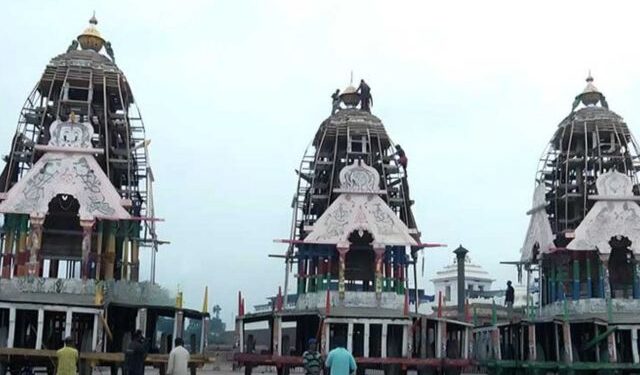 Dismantling of Rath Yatra Chariots