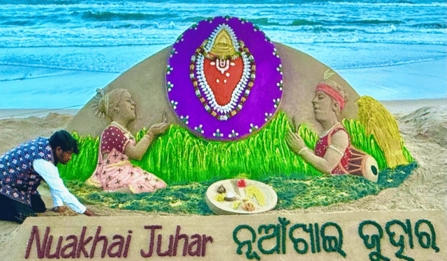 Sudarsan Pattnaik Nuakhai sand art