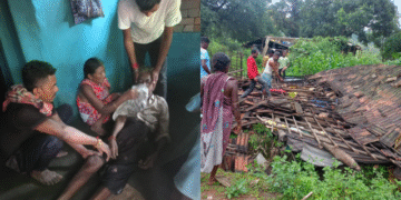 Koraput house collapse elderly couple