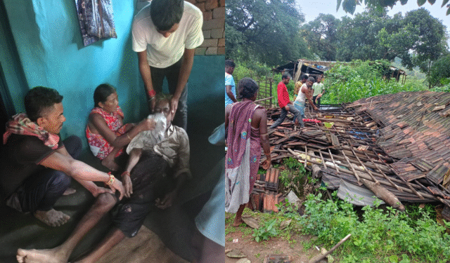 Koraput house collapse elderly couple