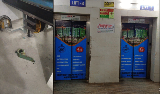 Malakanagiri hospital lift overload incident