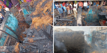 Gas leak fire in Puri village