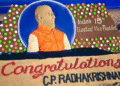 Sudarsan Pattnaik CP Radhakrishnan sand art