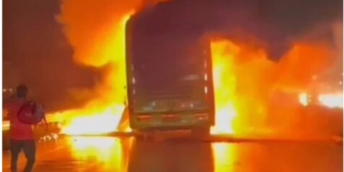 Bus Tragedy: 20 Dead, Several Injured as Private Bus Catches Fire in ...