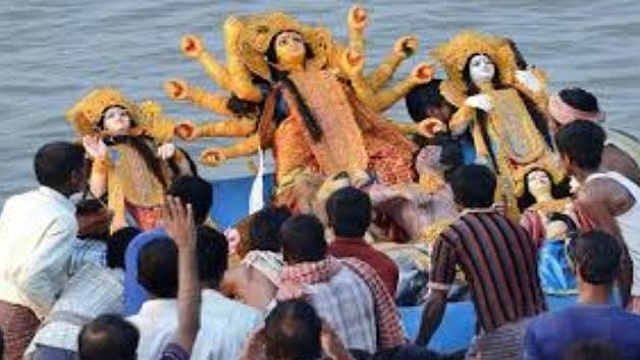 Durga Puja idol immersion