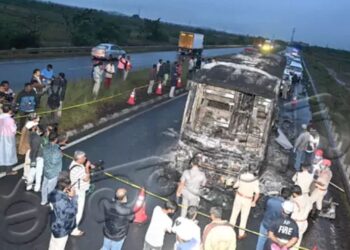 Andhra bus fire odisha link