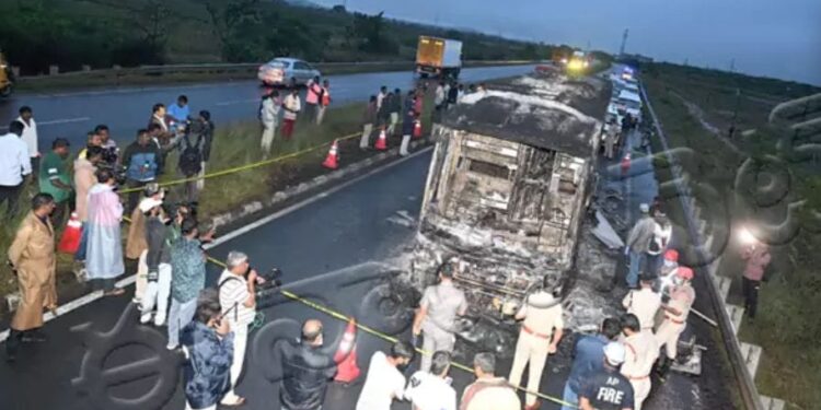Andhra bus fire odisha link