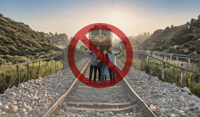 railway selfies warning