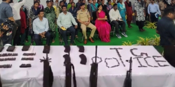 Maoist surrender Hyderabad weapons