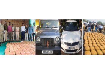 Subarnapur Police Seize 1.44 Quintals of Ganja, Arrest Four