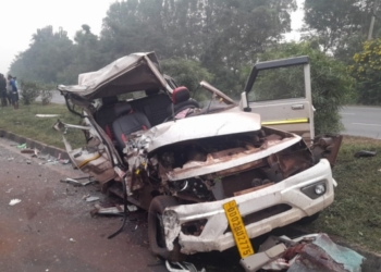 SUV Crashes into Truck