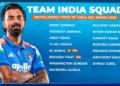India ODI squad vs South Africa 2025