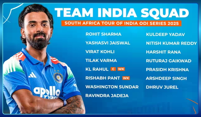 India ODI squad vs South Africa 2025