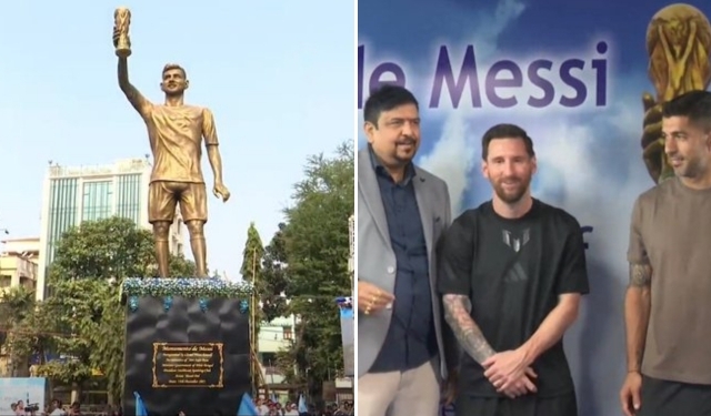 Lionel Messi Statue Kolkata
