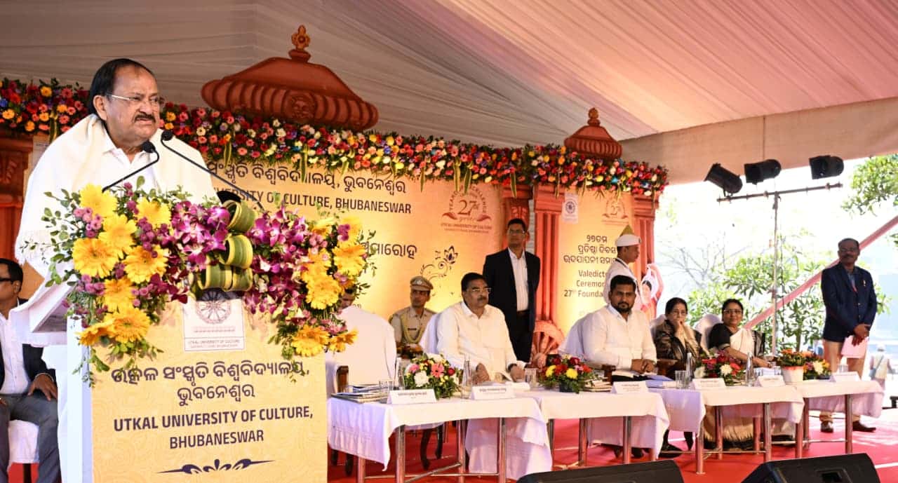 Culture Flourishes When Rooted in Human Values: Venkaiah Naidu at Utkal University of Culture Foundation Day