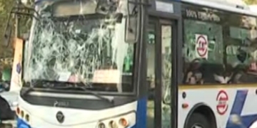 Ama Bus Hits Bike