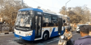 Ama Bus Vandalism Bhubaneswar