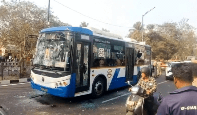 Ama Bus Vandalism Bhubaneswar
