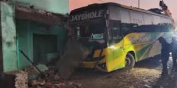 Bus Crashes into House
