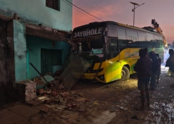 Bus Crashes into House